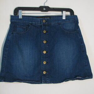 * Express Jeans Denim Skirt Size 8 Mini Button Up Cute